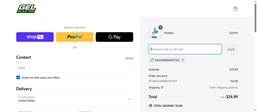 New Customer Discount - Unlock 15% Off at Gel Blaster
